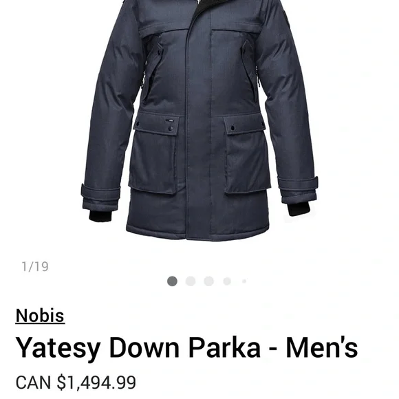 Men's NOBIS Yatesy Down Parka - LIKE NEW - Picture 4 of 4
